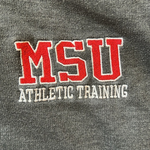 Montclair State University Athletic Training 1/4 Zip Gray Embroidered Logo Large - Picture 3 of 9